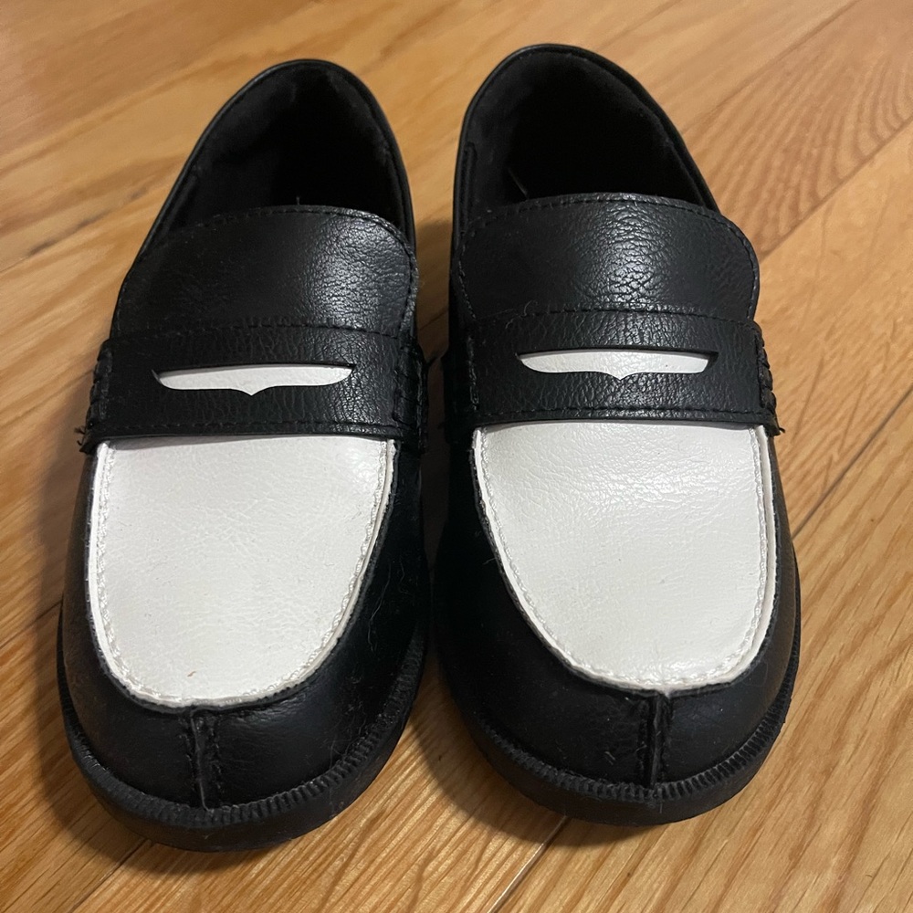 Black and White Loafers